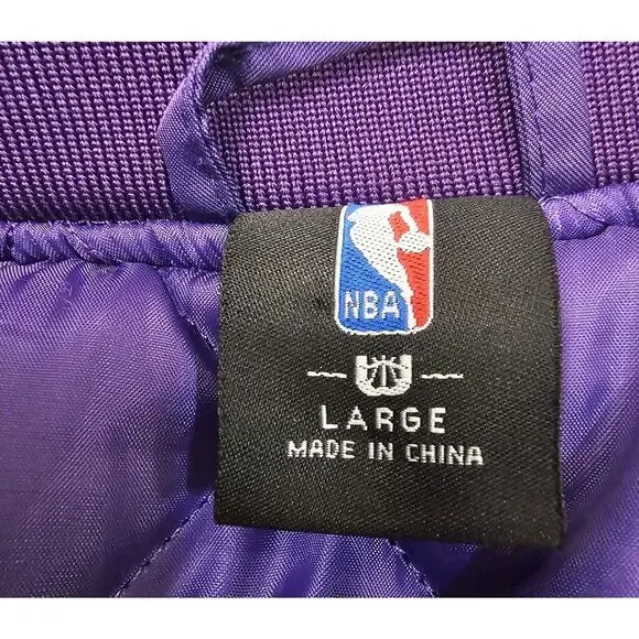 VTG 90s NBA LA LAKERS Los Angeles West 48 SATIN BOMBER JACKET NOWT